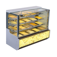 Comptoir de présentation en verre avec éclairage LED |   Vitrine personnalisable en acier inoxydable robuste, étanche, avec dos miroir et facile à nettoyer