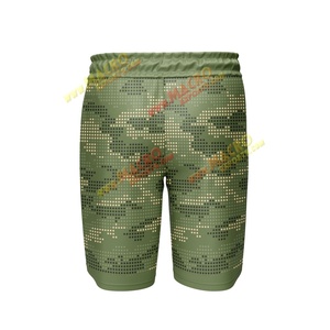 Shorts de football respirants à séchage rapide, conçus pour une performance optimale, offrant un confort dynamique, une coupe ajustée et un motif inspiré de la mode urbaine. - Product Image 3
