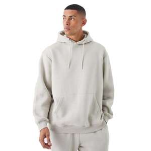Sweat à capuche basique surdimensionné pour homme, 100 % coton, respirant, coupe ample, longueur classique, pour la saison d'automne, fabriqué au Pakistan - Product Image 1