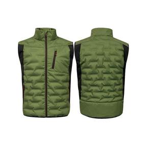 Plus Size Puffer Vest 100% Polyester Veste sans manches en gros décontracté Logo personnalisé hommes Zipper Plus Size Puffer Vest Gilets - Product Image 1