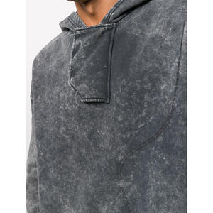 Aew Arrival Logo personnalisé Heavyweight Acid Wash Sweat à capuche pour hommes Vintage French Fabric 3D Printed Winter Hoodie Embossed Features - Product Image 2
