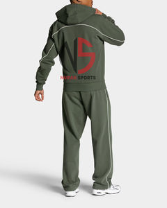 Conjunto Deportivo de 2 Piezas para Hombre, Sudadera con Capucha y Pantalones de Chándal, Estilo Cuadrado, Moda Otoño Invierno, con Pantalones de Corte Curvo - Product Image 2