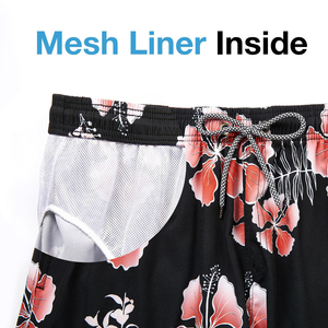 Shorts de bain sublimés à taille mi-haute, couleur unie, doux, légers et respirants, avec cordon de serrage, vente en gros - Product Image 6