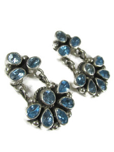 Pendientes de racimo de Topacio Azul de Geneva Apachito Pendientes de Plata de Ley 925 - Product Image 5