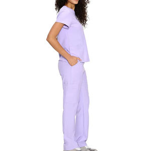Conjuntos de Uniformes Médicos Elegantes 2025, Uniforme de Enfermera para Hospital, Conjunto de Uniformes Médicos de Manga Corta para Mujer, Conjuntos de Jogger Médicos - Product Image 6