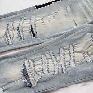 Pantalones Vaqueros de Mezclilla Transpirables de Verano, Ajustados, con Color Personalizado, Diseño OEM, Profesionales, al por Mayor - Product Image 6