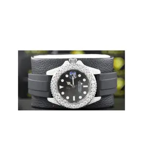 De Boa Qualidade Resistente À Água Diamante Relógio Moissanite Diamante VVS Claridade Luxo Moderno Relógio da Índia