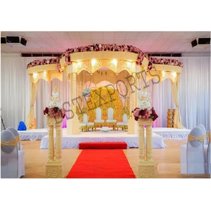 Mandap de Lujo para Bodas del Sur de Asia, Mandap para Bodas Hindúes, Diseño de Madera, Estilo Rajmahal, Dos Pilares, Mandap para Ceremonia de Boda, Australia - Product Image 1