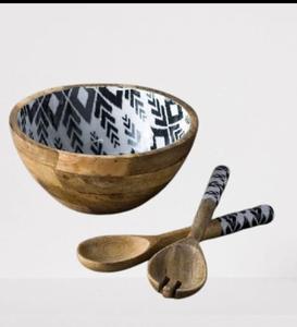 Tazón de Madera Ecológico con Diseño Clásico y Estampado de Esmalte para Fiestas, Hecho a Mano, Personalizable, Venta al por Mayor - Product Image 3