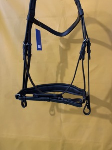 Bride de cheval en cuir fantaisie avec forme anatomique et bride de cheval en cuir réglable rembourrée en gros en cuir véritable - Product Image 2