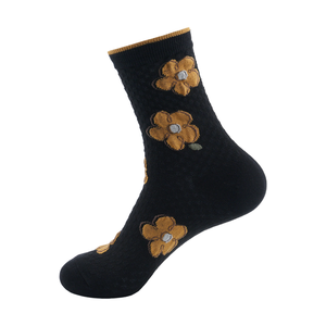 Calcetines de Algodón de Punto para Mujer, Transpirables, Casuales, con Estampado Floral, Diseño Floral Grande para Uso Diario - Product Image 3