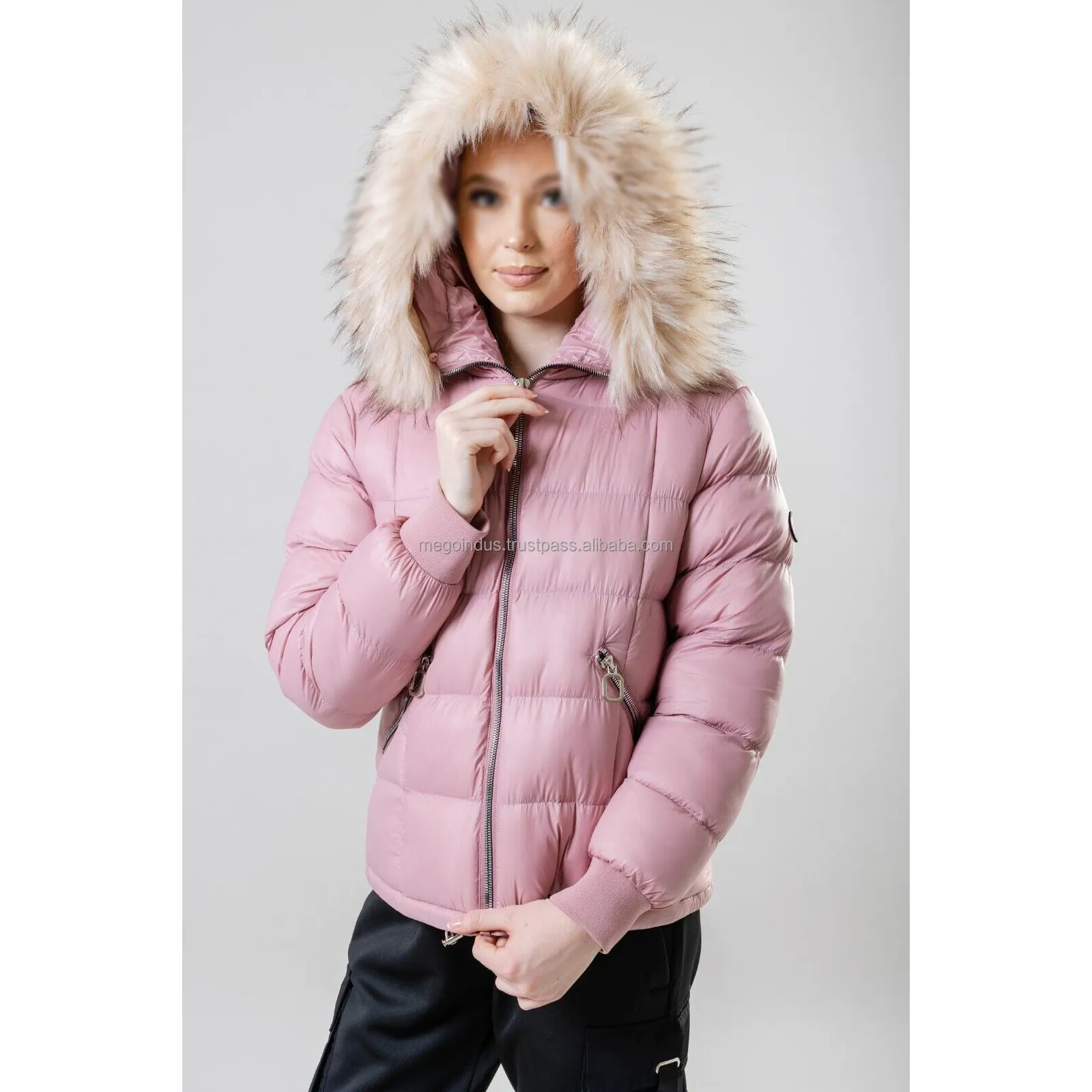 Atacado Personalizado Quente Com Capuz Longo Casaco Preto Brilhante das Mulheres Quilted Bubble Puffer Jacket Long Down Puffer Jacket Womens Winter Co