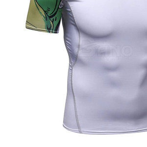 2024 último diseño hombres Rash Guard en Color sólido hombres manga larga Rash Guard para ropa de Fitness - Product Image 6