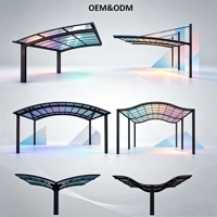 Auvent de stationnement moderne et minimaliste en aluminium recyclable, garage pour voiture, couleurs personnalisées, anti-corrosion, imperméable, jardin, extérieur