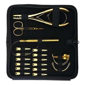 Premium Quality New <b>Set</b> of <b>Hair</b> Extension Tools Full Kit Micro Beads Removal pliers Scissor with <b>Hair</b> Pulling Hook Tool by LCI - Product Image 1