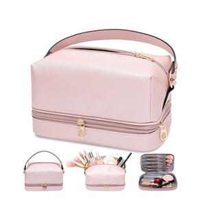 Wholesale Fashionable Leather Travel for Toiletry Bag Best Price <b>Makeup</b> <b>Case</b> with Zipper Closure Cosmetic Bags & <b>Cases</b> - Product Image 5