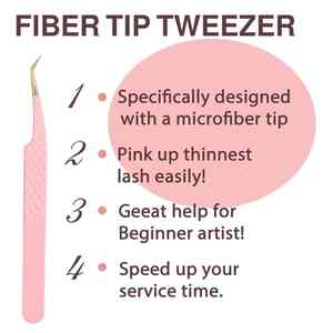 Pinzas de extensión de pestañas antiestáticas en forma de L más vendidas de la mejor calidad, punta fina, colección de garantía de 2 años - Product Image 3