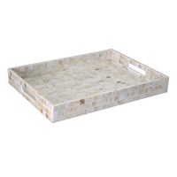 Plateau de service moderne en nacre de fabrication indienne pour la maison, la cuisine et le service en chambre d'hôtel, disponible pour l'exportation