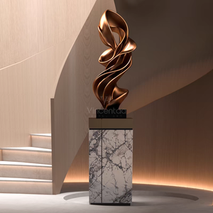 Escultura abstracta giratoria Vincentaa Escultura de Arte de fibra de vidrio personalizada Esculturas de hotel de lujo - Product Image 1