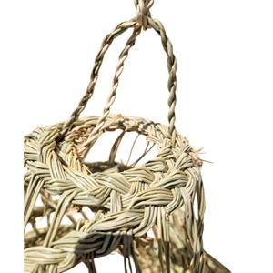Décoration suspendue en forme de cône tissée à la main en jonc de mer, artisanat traditionnel marocain naturel, décoration d'intérieur - Product Image 4