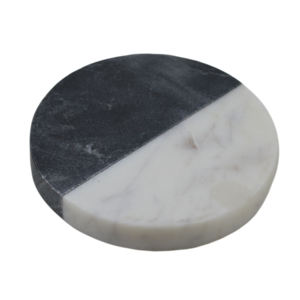 Posavasos Redondos de Mármol Blanco Hechos a Mano para Decoración de Mesa de Alta Calidad, Piedra, Posavasos - Product Image 3