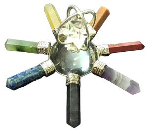 Générateur d'énergie Chakra artisanal en pierre semi-précieuse avec pierre précieuse de générateur d'énergie d'étoile Merkaba - Product Image 1