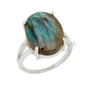 Designer 925 Sterling Silver <b>Ring</b> Labradorite Gemstone <b>Ring</b> <b>Indian</b> Jewelry Manufacturer Supplier - Product Image 1