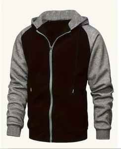 Cárdigan con capucha de manga larga de punto sólido de algodón 100% para hombre, sudadera de otoño e invierno con cremallera, diseño bordado, Jersey forrado - Product Image 1