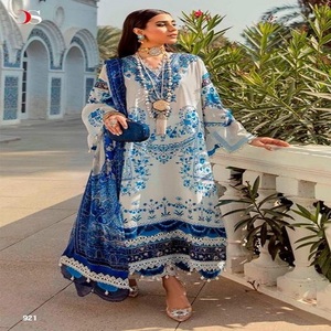 Traje de crepé con estampado de la India y paquistaní para mujeres, ropa de la India, Kurti - Product Image 4