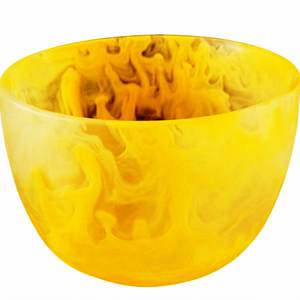 Tazón de resina con remolino amarillo, tazón medio profundo, tazón de resina en línea al mejor precio, tamaño personalizado, contáctenos para conocer la tarifa de fábrica - Product Image 1