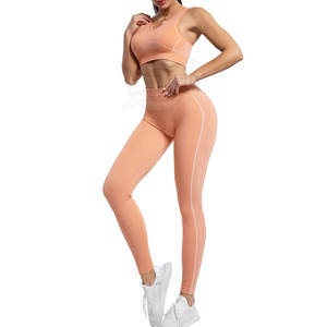 Ensemble de yoga fitness grande taille de meilleure qualité pour femmes, leggings de couleur unie fabriqués au Pakistan, nouveau design, matériau haut à l'eau - Product Image 2