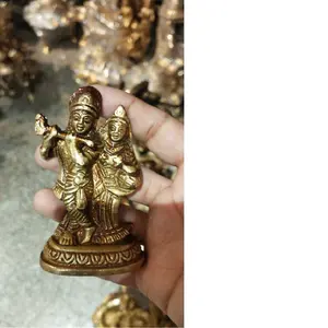 Idoles de latón hechos a medida de Lord Ram y Sita, disponibles en tamaño de 5 pulgadas, ideales para reventa por temple Stores