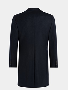 เสื้อคลุมตัวยาวขนแกะแท้สำหรับผู้ชายเสื้อคลุมขนสัตว์ขนสัตว์หรูหราอบอุ่น - Product Image 2