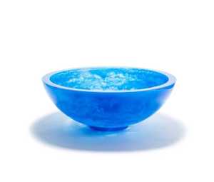 Juego de tazones para servir sin recubrimiento desechables ecológicos de resina azul, regalo de negocios de estilo americano, ensalada para el hogar, diseño creativo hecho a mano - Product Image 4