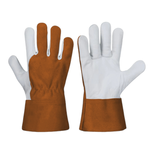 Gants de soudage TIG personnalisés Gants de sécurité flexibles en cuir fendu et cuir de vachette résistant pour la protection des mains contre les incendies - Product Image 2