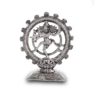 Natraj idol-plata de primera ley para decoración del hogar, abalorio, plata esterlina 925, estilo antiguo, alemán, hecho a mano, regalo de boda