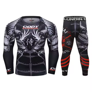 Compresión Hombres Rash Guard Plain Mma Manga larga Rush Guard Sublimación Impreso Rashguard Alta calidad Rushguard con logo - Product Image 4