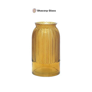 Beautiful Designer Luxury Tabletop Straight Pattern <b>Glass</b> <b>Vase</b> for Home Decorative - Product Image 4