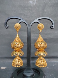 Best Offers <b>Earrings</b> Set with Traditional Designed 22CT Gold Plated <b>Jhumka</b> <b>Earrings</b> Jewelry for Women Wear by Exporters - Product Image 2