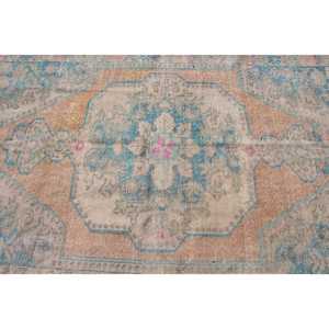 Alfombra Turca, Alfombra Vintage de 4.4x6.8 pies, Alfombra de Lana Azul - Product Image 4