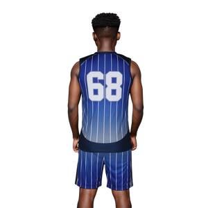 Conjuntos de uniformes de voleibol de diseño personalizado OEM 100% poliéster tela transpirable que absorbe la humedad Transferencia de Calor nombre y número impresos - Product Image 3