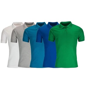 Transpirable 100% algodón personalizable Logo manga corta Vietnam ropa Casual cuello redondo rápido 180gr tela seca hombres Polo camiseta - Product Image 1