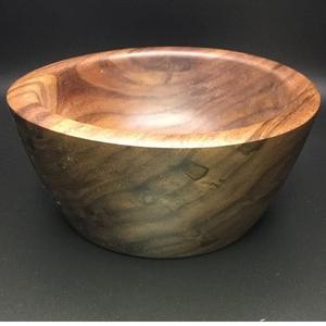 Bol à salade en bois de style bohème moderne fabriqué à la main de haute qualité poli pour servir des nouilles à soupe ustensiles de cuisine en corne sculptée - Product Image 1