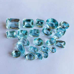 Mezcla de Aguamarina natural piedra preciosa de calidad AAA, corte experto, color azul vibrante, alta claridad y perfecto para cualquier fabricación de joyas - Product Image 6