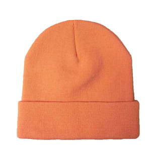 หมวกไหมพรมอะคริลิคสำหรับผู้ชายหมวกบีนนี่ยางติดโลโก้แผ่นปะ PVC หมวกสกีฤดูหนาวสีดำหมวกไหมพรมถักแบบเรียบสำหรับชาวประมงขายส่ง - Product Image 3