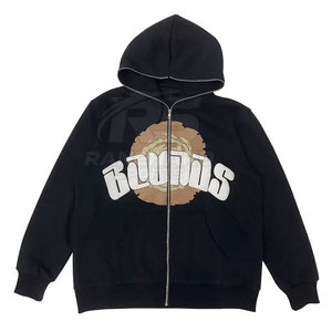 Vêtements de mode grande taille, sweats à capuche avec impression en relief, 100% coton, style hiver dernier cri, vente en gros - Product Image 3