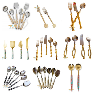 Ensemble de couverts et de vaisselle nordiques en acier inoxydable Couverts portugais portables pour mariages Vente en gros en vrac - Product Image 6