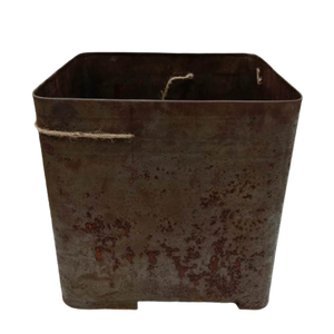 Maceta soldada cuadrada de hierro de mejor diseño, acabado Natural, tamaño estándar, aspecto moderno, maceta interior para decoración de jardín hecha a mano - Product Image 3