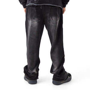 Trajes de sudor acampanados de lavado ácido de alta calidad personalizados para hombre, chándal informal de invierno XL de Color sólido, logotipo del mejor fabricante de lana - Product Image 4