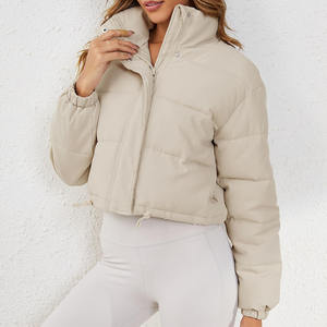 Women 2025 Winter Padded Short Coat Wear Zipper <b>Jacket</b> Stand Collar Warm <b>Lady</b> Solid Color Outwear Puffer Casual outdoor <b>jacket</b> - Product Image 6